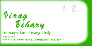 virag bihary business card
